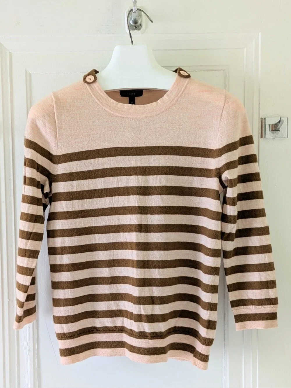 J. Crew Striped Merino Wool Sweater